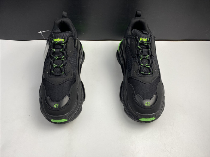 blcg sneaker triple.s.gomma black and green 524039 w2pw1 4881
