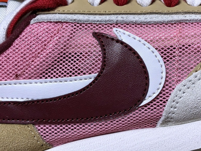 sacai x nike lvd waffle daybreak swh pink red white bv0073-500