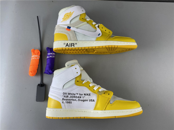 air jordan 1 x ow nrg white yellow aq0818-149