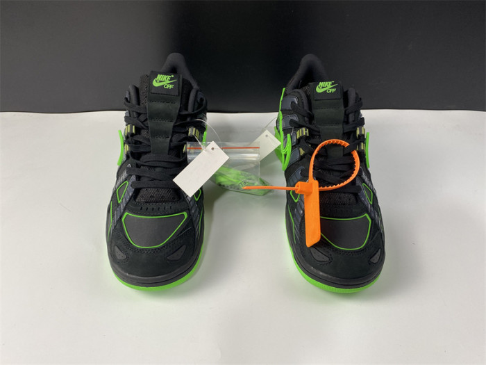 ow nike air rubber dunk "green strike" cu6015-001