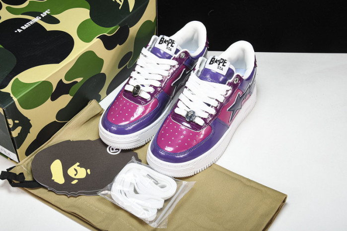 a bathing ape bape sta low color camo combo purple hp33-132