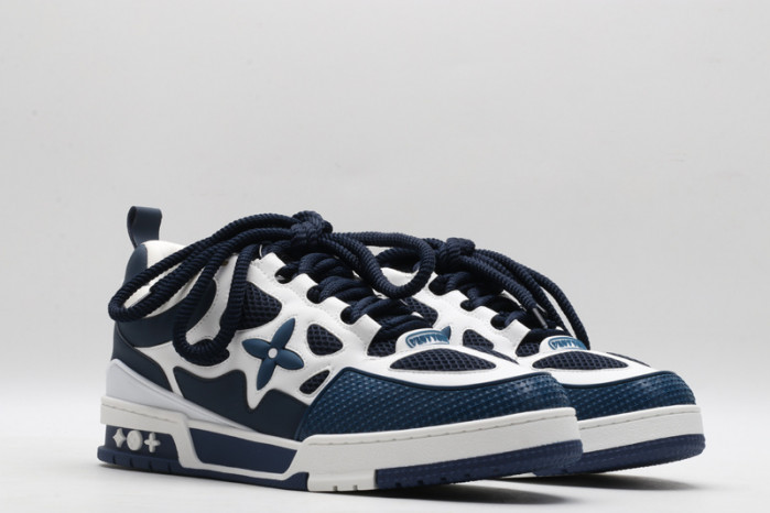 louiv skate sneaker marine white