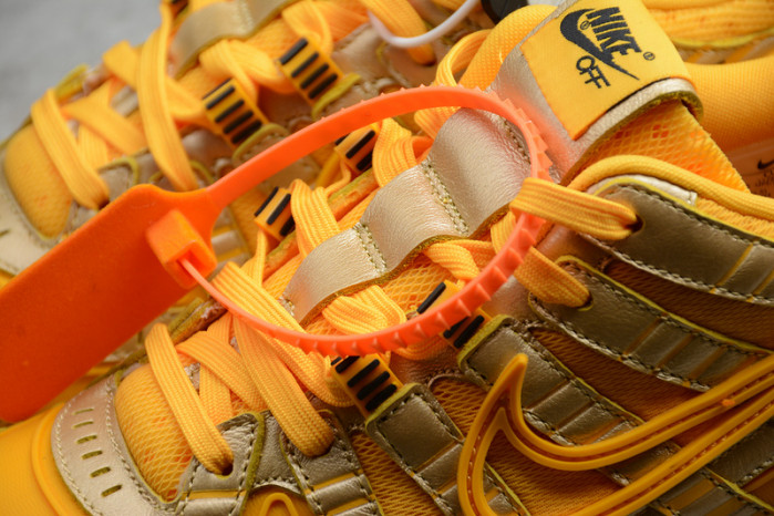 ow nike air rubber dunk “university gold” cu6015-700