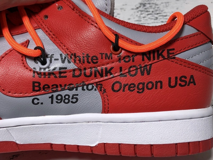 nike dunk low ow university red ct0856-600