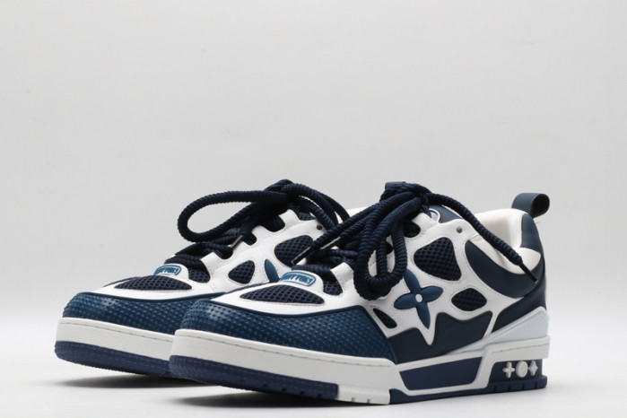 louiv skate sneaker marine white