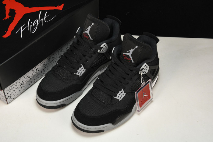 air jordan 4 black canvas dh7138-006