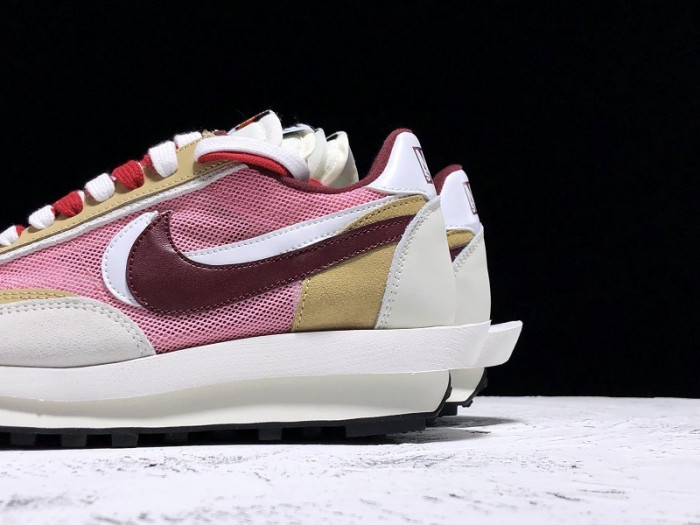 sacai x nike lvd waffle daybreak swh pink red white bv0073-500