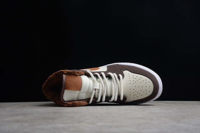 air jordan 1 mid cream dark chocolate do6699-200