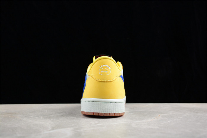 kids travis scott x air jordan 1 low og “canary” dz4137-700