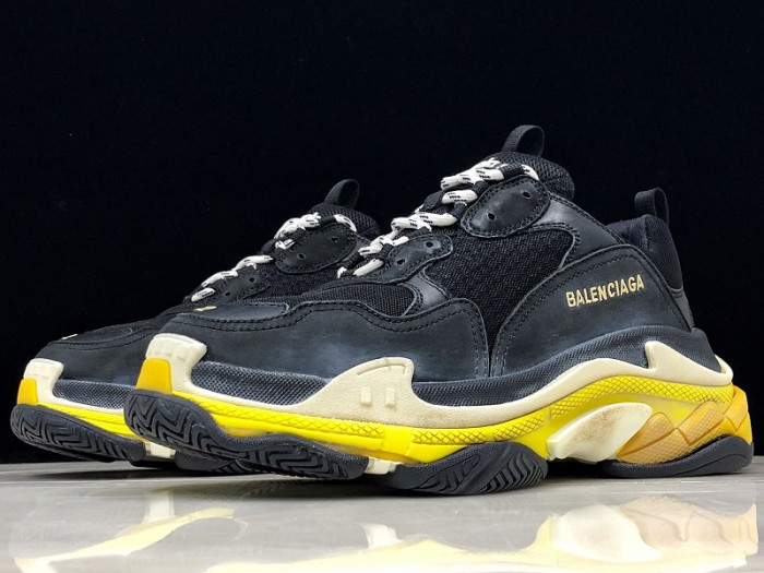 blcg sneaker triple.s.gomma black-yellow