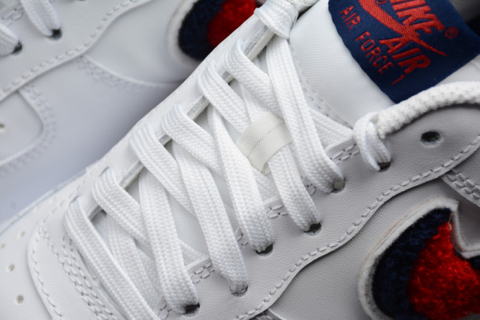 nike air force 1 low lv8 3d chenille swh white red blue 823511-106