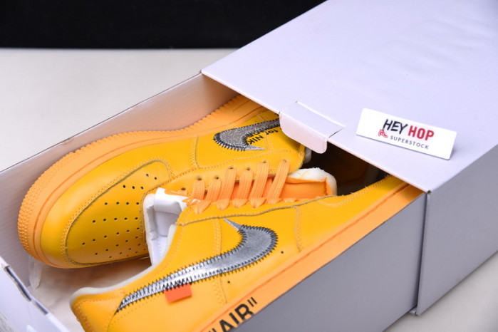 nike air force 1 low ow university gold metallic silver dd1876-700