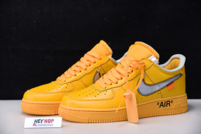 nike air force 1 low ow university gold metallic silver dd1876-700