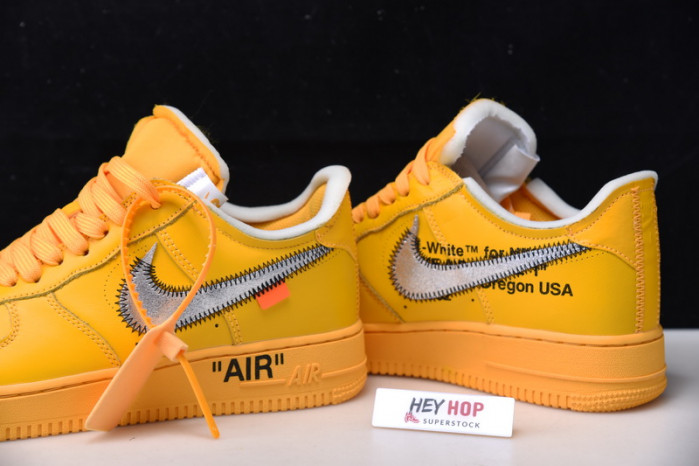 nike air force 1 low ow university gold metallic silver dd1876-700