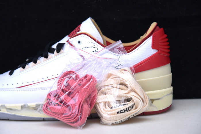 air jordan 2 retro low sp ow white red dj4375-106