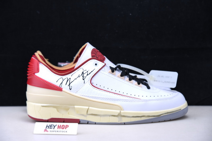 air jordan 2 retro low sp ow white red dj4375-106