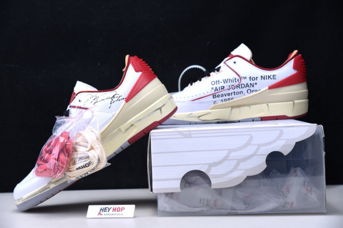 air jordan 2 retro low sp ow white red dj4375-106