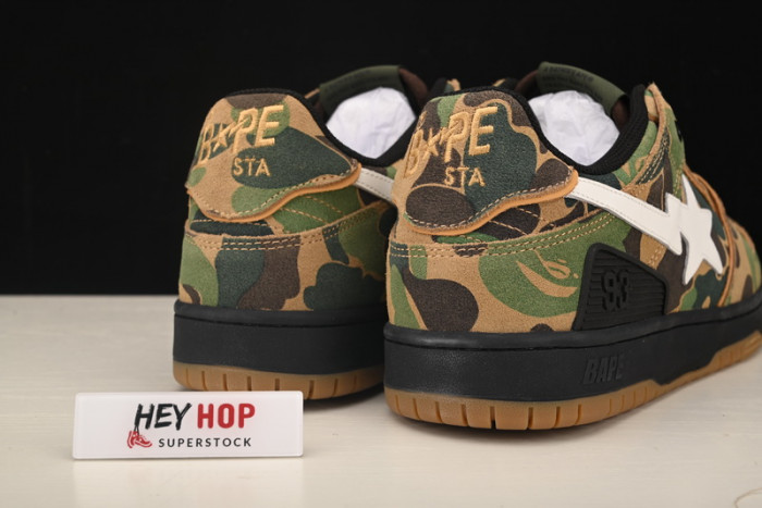 a bathing ape bape sta low abc camo green hp33-103