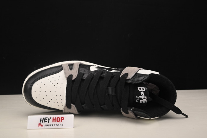 a bathing ape bape sta 93 hi black light grey hp33-109