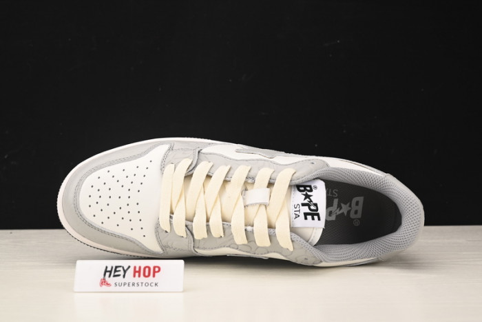 a bathing ape court sta light grey cream hp33-121