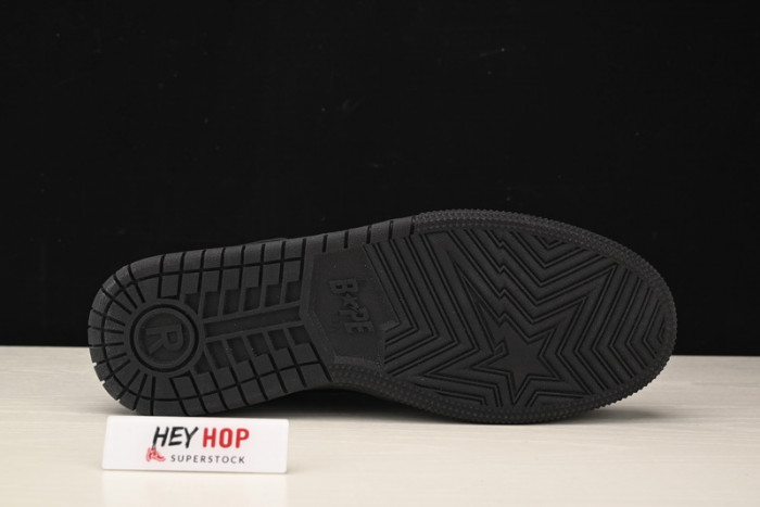 a bathing ape bape sk8 sta black silver hp33-119