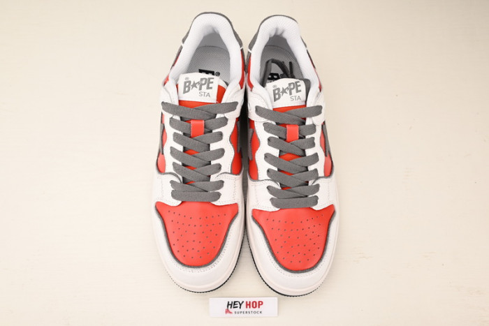 a bathing ape bape sk8 sta white red hp33-112