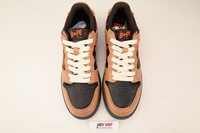 a bathing ape bape sk8 sta brown orange hp33-110
