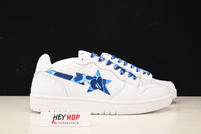 a bathing ape bape sta low white abc camo blue hp33-115