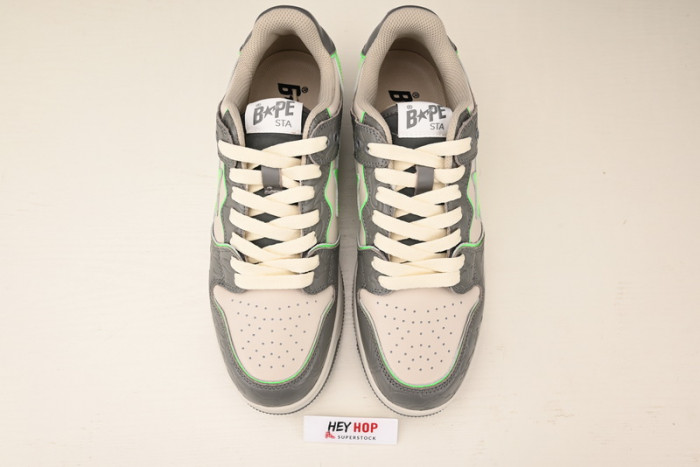 a bathing ape bape sk8 sta grey green hp33-111
