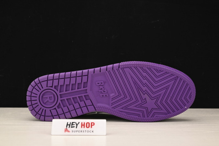 a bathing ape court sta mist grey royal purple hp33-123