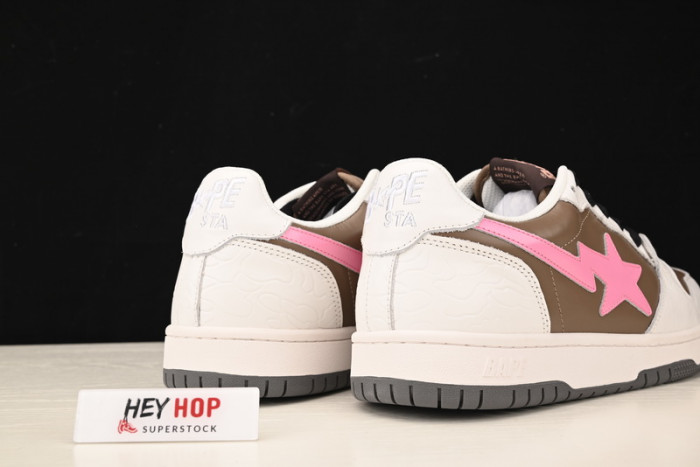 a bathing ape bape court sta brown pink hp33-118