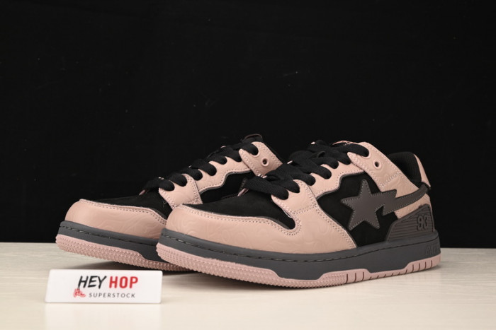 a bathing ape bape sk8 sta dirty pink black hp33-114