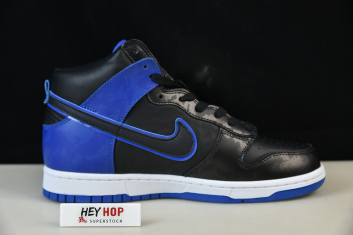 nike dunk high se camo black royal dd3359-001
