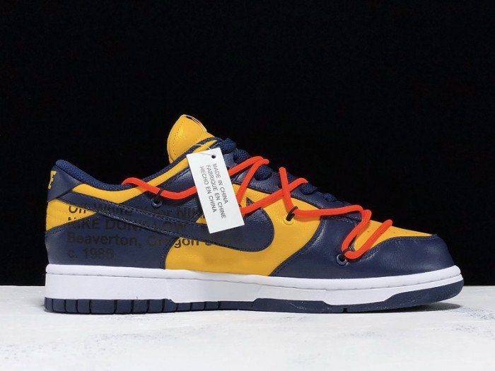nike dunk low ow michigan ct0856-700