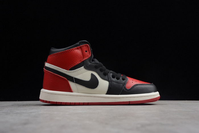 kids air jordan 1 retro high og "bred toe" 555088 610